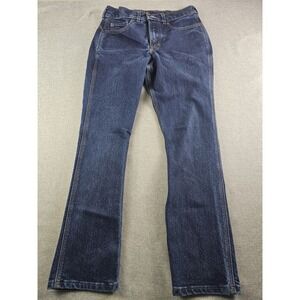 Origin Jeans Mens 32X32 Blue Denim Zip Fly Stretch Straight Usa Logo
